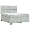 vidaXL Postel boxspring s matrac&iacute; Světle &scaron;ed&aacute; 180 x 200 cm Samet