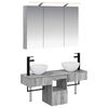 vidaXL Sada koupelnov&yacute;ch skř&iacute;něk 4 pcs &Scaron;ed&yacute; Sonoma 100 x 14,5 x 70 cm