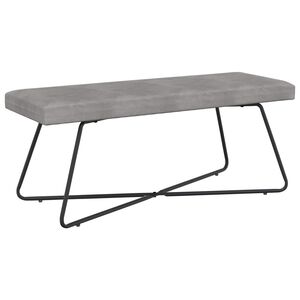 vidaXL lavice Světle &scaron;ed&aacute; 110 x 40 x 45 cm Samet