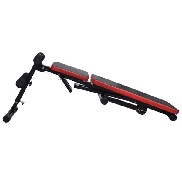 vidaXL Nastaviteln&aacute; posilovac&iacute; lavice na břicho se sadou činek 30,5 kg