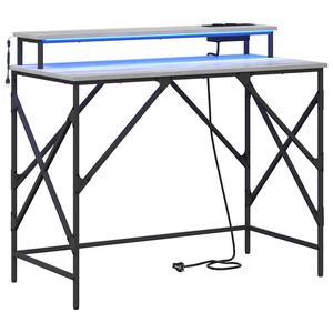 vidaXL Stůl &Scaron;ed&aacute; Sonoma 100 x 50 x 86,5 cm Kompozitn&iacute; dřevo