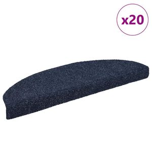 vidaXL Schodov&eacute; rohože samolepic&iacute; 20 ks 65 x 21 x 4 cm modr&eacute;, půlkulat&eacute;, velk&eacute;