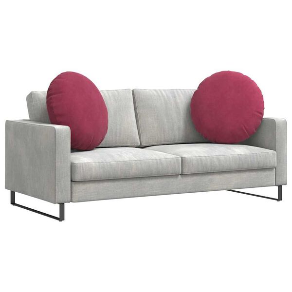 vidaXL Pol&scaron;t&aacute;ře na sedadla 2 pcs V&iacute;no Červen&eacute; &Oslash; 40 x 13 cm samet