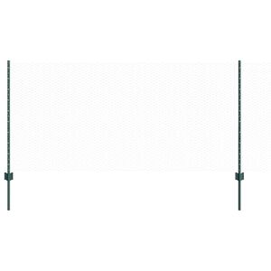 vidaXL Hexagon&aacute;ln&iacute; plot s podpěrou 100 x 1 m Ocel potažen&aacute; PVC Zelen&aacute;