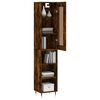 vidaXL Skř&iacute;ň highboard kouřov&yacute; dub 34,5 x 34 x 180 cm kompozitn&iacute; dřevo