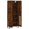 vidaXL Skříň highboard kouřový dub 69,5 x 34 x 180 cm kompozitní dřevo