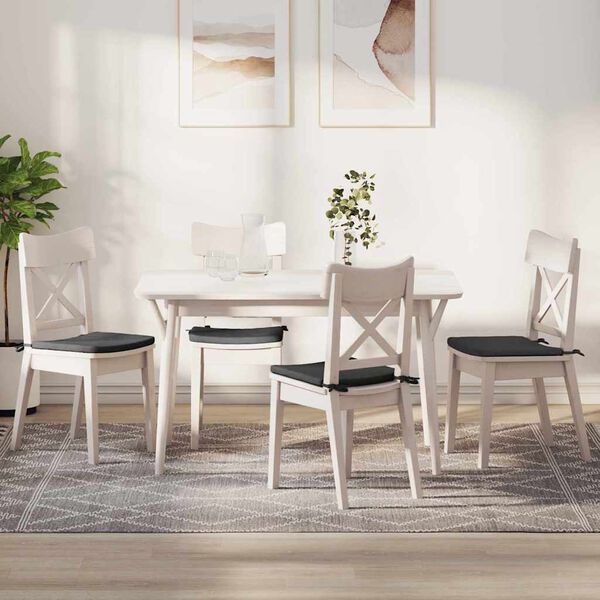 vidaXL Polštáře na sedadla 4 pcs Tmavě šedá 40 x 40 x 3 cm