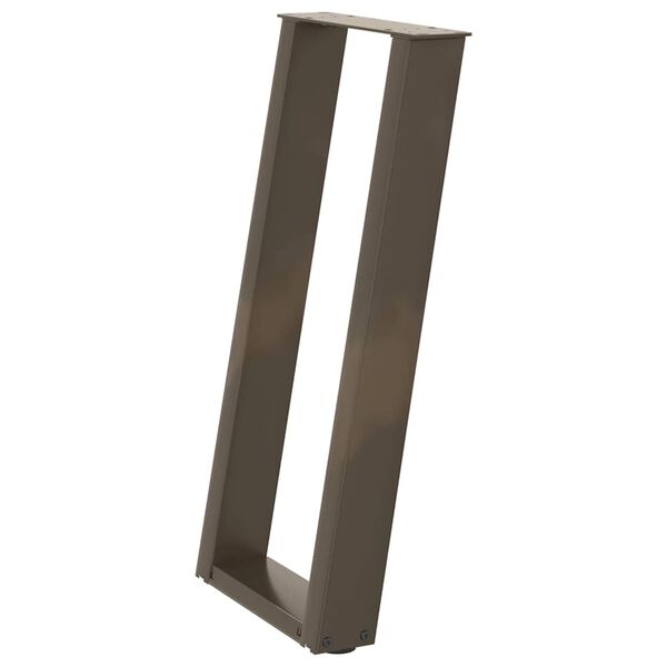 vidaXL Nohy konzolového stolku ve tvaru U, 2 ks, přírodní ocel, 28 x (72-73) cm, ocel