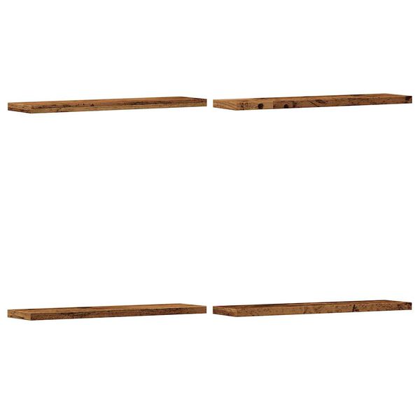 vidaXL N&aacute;stěnn&eacute; police 4 ks old wood 40 x 20 x 1,5 cm kompozitn&iacute; dřevo