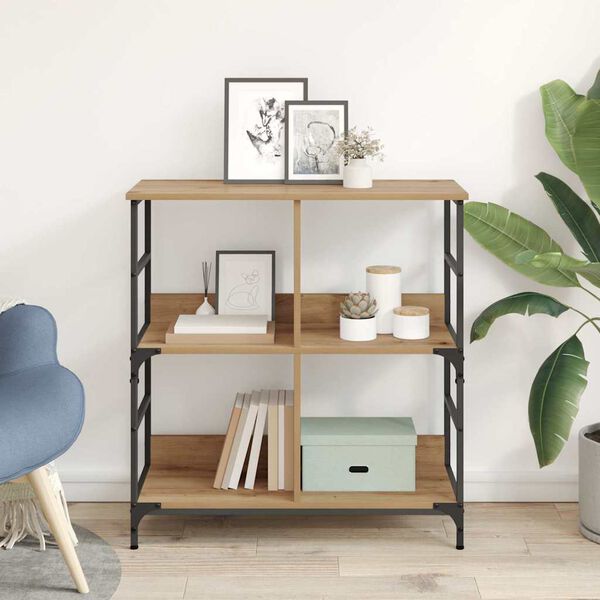 vidaXL Knihovna dub artisan 78,5 x 33 x 82 cm Kompozitn&iacute; dřevo