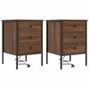 vidaXL Nočn&iacute; skř&iacute;ňka 2 pcs Hněd&yacute; dub 42 x 41 x 61 cm kompozitn&iacute; dřevo