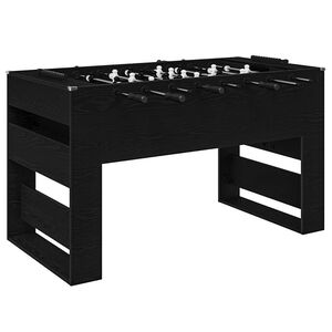 vidaXL Stoln&iacute; fotb&aacute;lek Čern&yacute; Dub 146,5 x 74 x 85 cm Kompozitn&iacute; dřevo