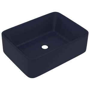 vidaXL Luxusn&iacute; umyvadlo matn&eacute; tmavě modr&eacute; 41 x 30 x 12 cm keramick&eacute;