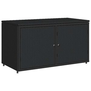 vidaXL Zahradn&iacute; &uacute;ložn&aacute; skř&iacute;ň čern&aacute; 110 x 55 x 60,5 cm polyratan