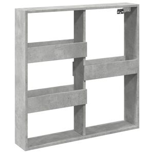vidaXL N&aacute;stěnn&aacute; skř&iacute;ňka betonově &scaron;ed&aacute; 80 x 15 x 80 cm kompozitn&iacute; dřevo