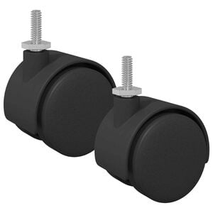 vidaXL Kolečka 2 ks Čern&aacute; 40,1 x 37,8 mm PP a železo