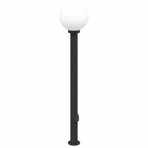vidaXL Sloupkov&eacute; sv&iacute;tidlo se z&aacute;suvkou 120 cm čern&eacute; IP44