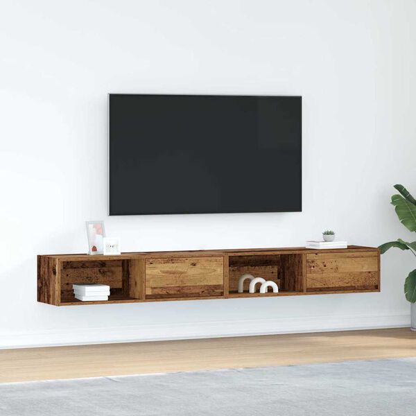 vidaXL TV skříňky 2 ks Staré dřevo 100x31x25,5 cm Dřevěné konstrukce