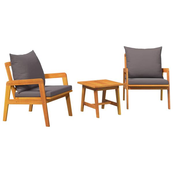 vidaXL Bistro souprava s pol&scaron;t&aacute;řem 3 pcs Hněd&aacute; 59.5 x 65 x 72 cm
