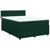 vidaXL Box spring postel s matrac&iacute; tmavě zelen&aacute; 140x200 cm samet