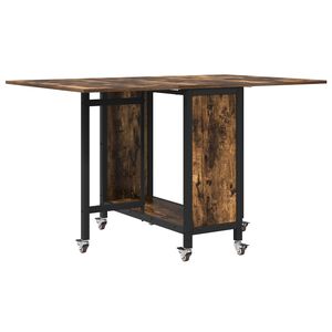 vidaXL Skl&aacute;dac&iacute; j&iacute;deln&iacute; stůl s kolečky 130 x 80 x 76,5 cm ocel PB