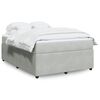 vidaXL Box spring postel s matrac&iacute; světle &scaron;ed&aacute; 140x200 cm samet