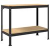 vidaXL Pracovn&iacute; stůl Čern&yacute; 115 x 55 x 91 cm Skl&aacute;dan&eacute; dřevo a kov