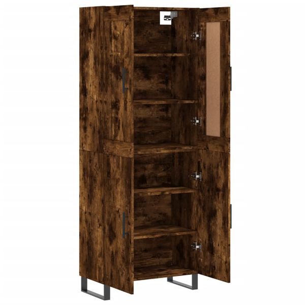 vidaXL Skř&iacute;ň highboard kouřov&yacute; dub 69,5 x 34 x 180 cm kompozitn&iacute; dřevo