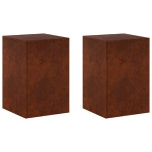 vidaXL Stojan na rostliny 2 pcs Rezav&aacute; 40 x 40 x 60 cm