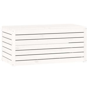 vidaXL Zahradn&iacute; box b&iacute;l&yacute; 101 x 50,5 x 46,5 cm masivn&iacute; borov&eacute; dřevo