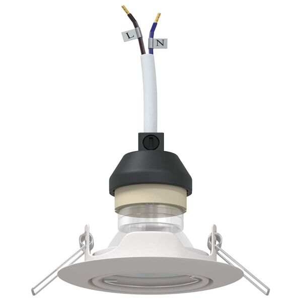 vidaXL Spotlights s reflektory 6 pcs Bílá 9 x 9 cm kov