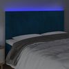 vidaXL Čelo postele s LED tmavě modr&eacute; 160x5x118/128 cm samet