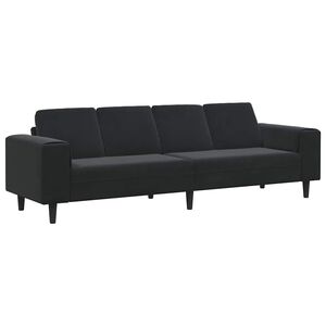 vidaXL Pohovka do ob&yacute;vac&iacute;ho pokoje Čern&aacute; 250 x 77 x 76 cm