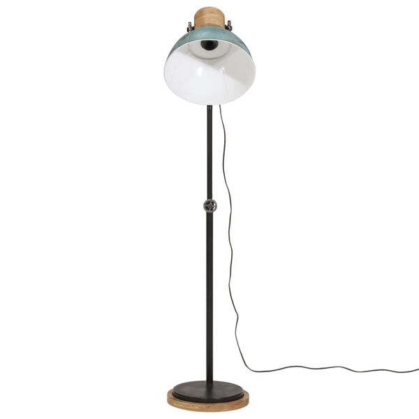 vidaXL Stojac&iacute; lampa 25 W modr&aacute; patina 30 x 30 x 100&ndash;150 cm E27