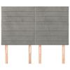 vidaXL Čelo postele světle šedé 144x5x118/128 cm sametové