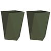 vidaXL Truhl&iacute;k 2 pcs Olivově zelen&aacute; 50 x 50 x 75 cm Ocel