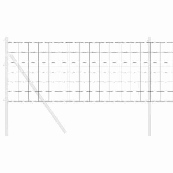 vidaXL Euro plot &Scaron;ed&aacute; 0,6 x 25 m Železo potažen&eacute; PVC