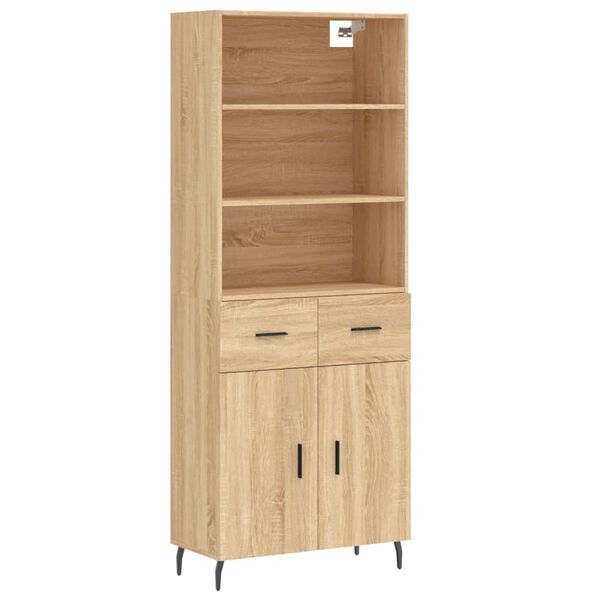 vidaXL Skř&iacute;ň highboard dub sonoma 69,5 x 34 x 180 cm kompozitn&iacute; dřevo