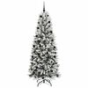 vidaXL Umělý vánoční stromeček Bílá 210 cm PVC a Plast a Ocel a PE