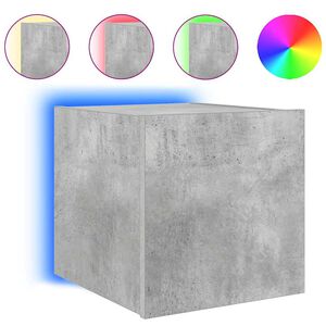 vidaXL N&aacute;stěnn&aacute; TV skř&iacute;ňka s LED osvětlen&iacute;m betonově &scaron;ed&aacute; 30,5x35x30cm