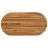 vidaXL Deska stolu 90 x 45 x 3,5 cm Ov&aacute;ln&yacute; Pevn&eacute; teakov&eacute; dřevo
