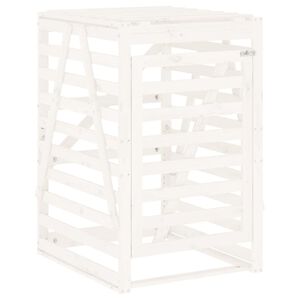 vidaXL &Uacute;ložn&yacute; box na popelnici b&iacute;l&yacute; 84x90x128,5 cm masivn&iacute; borovice
