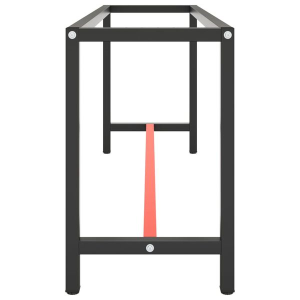 vidaXL R&aacute;m pracovn&iacute;ho stolu matně čern&yacute; a matně červen&yacute; 190x50x79 cm