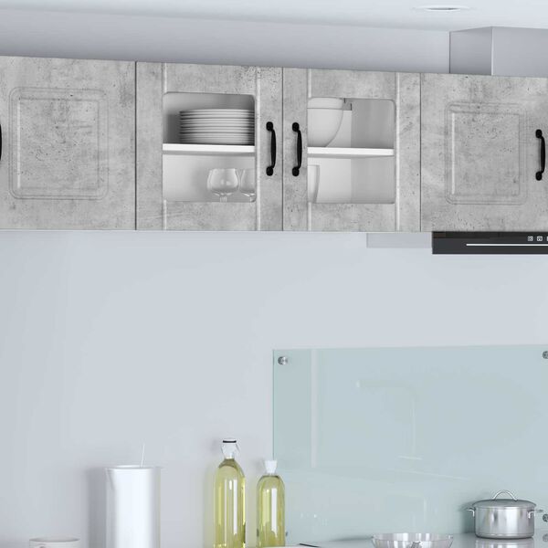 vidaXL Kuchyňsk&aacute; skř&iacute;ň Betonově &scaron;ed&aacute; 80 x 31 x 40 cm kompozitn&iacute; dřevo