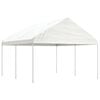 vidaXL Alt&aacute;n se střechou b&iacute;l&yacute; 4,46 x 4,08 x 3,22 m polyethylen