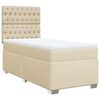 vidaXL Box spring postel s matrac&iacute; kr&eacute;mov&aacute; 100 x 200 cm textil