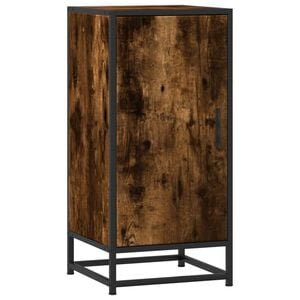 vidaXL Př&iacute;born&iacute;k kouřov&yacute; dub 35,5 x 35 x 76 cm kompozitn&iacute; dřevo a kov