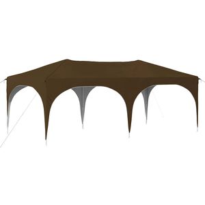 vidaXL P&aacute;rty stan s v&yacute;suvn&yacute;m st&aacute;nkem Taupe 575 x 288 x 245 cm