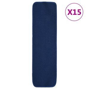 vidaXL N&aacute;&scaron;lapy na schody 15 ks 75x20 cm n&aacute;mořnick&aacute; modř protiskluzov&eacute;