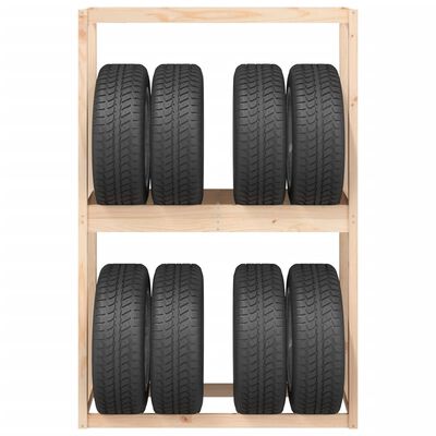 vidaXL Stojan na pneumatiky 120 x 40 x 180 cm masivní borové dřevo